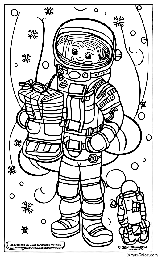 Noël / Noël Sci-Fi: Père Noël dans son costume spatial