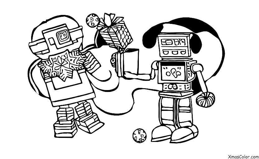 Noël / Noël Sci-Fi: Père Noël dans une combinaison de robot