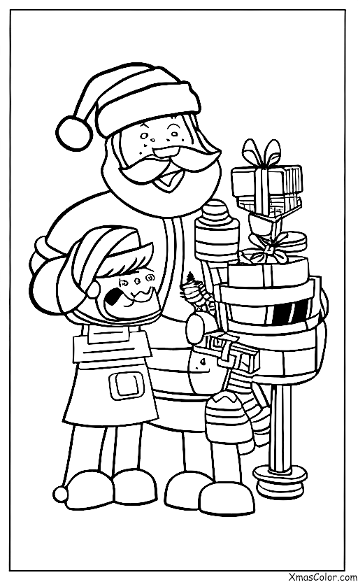 Noël / Noël Sci-Fi: Père Noël et ses lutins robots