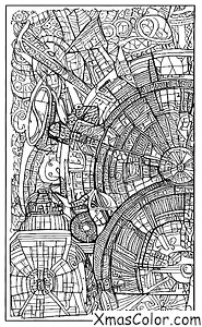 Noël / Noël Star Wars: Château volant fait de lumières