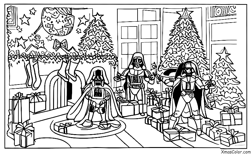 Noël / Noël Star Wars: Darth Vader met une étoile au sommet du sapin de Noël