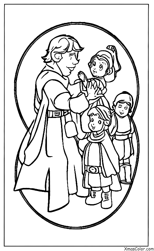 Noël / Noël Star Wars: Luke Skywalker et la princesse Leia décorant l'arbre de Noël
