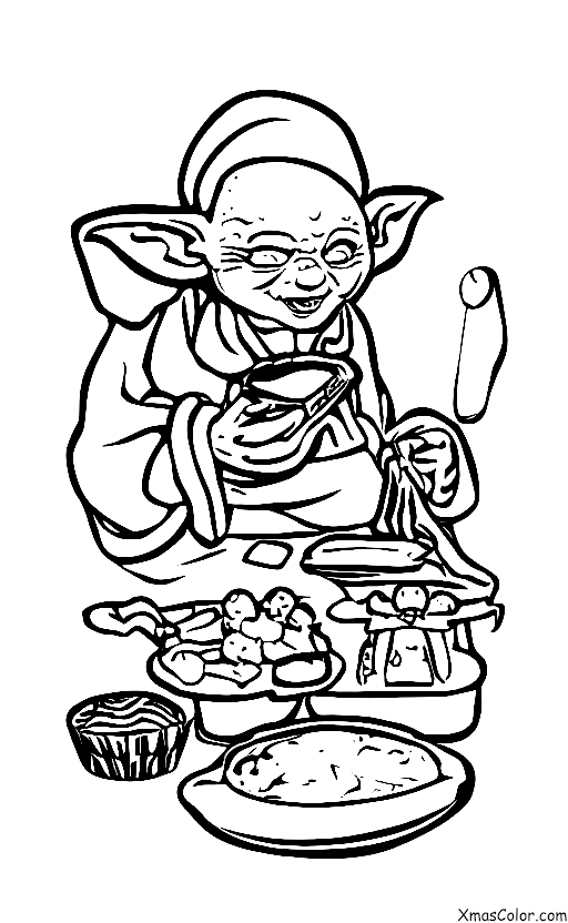 Noël / Noël Star Wars: Yoda fait des biscuits de Noël