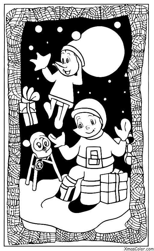 Noël / Noël sur la lune: Saint-Nicolas et Rudolph sur la lune