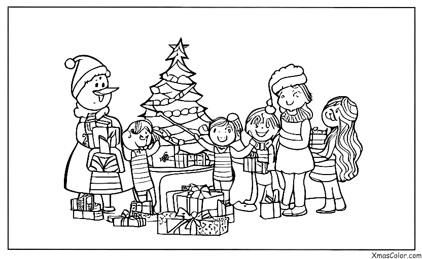 Noël / Noël traditionnel: Ouvrir les cadeaux le matin de Noël