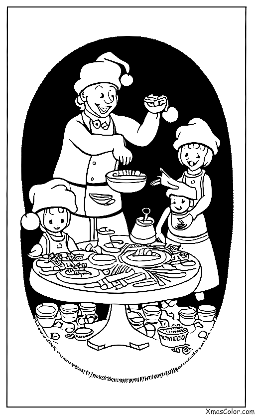 Noël / Noël traditionnel: Préparation du repas de Noël