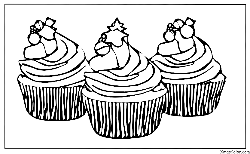 Noël / Nourriture de Noël: Cupcakes festifs
