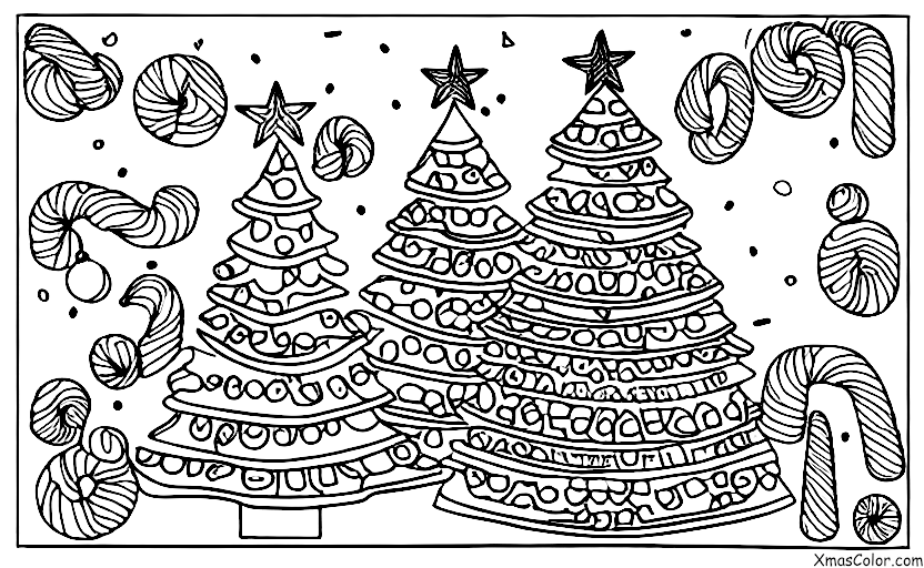 Noël / Nourriture de Noël: Sapin de Noël en Bonbons