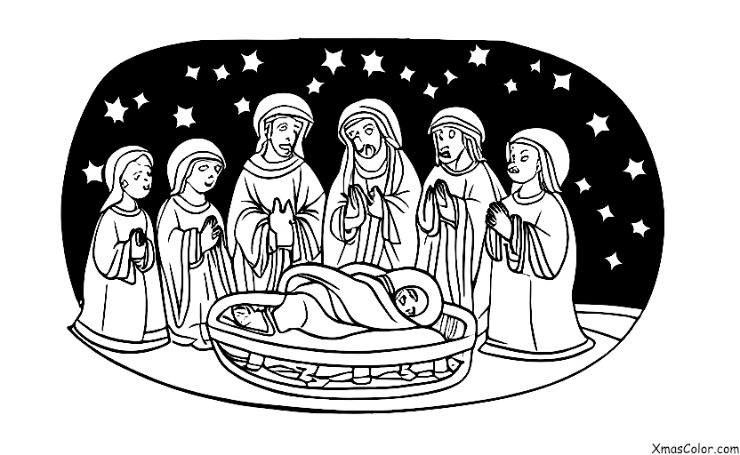 Noël / O venez, tous les fidèles: Une crèche