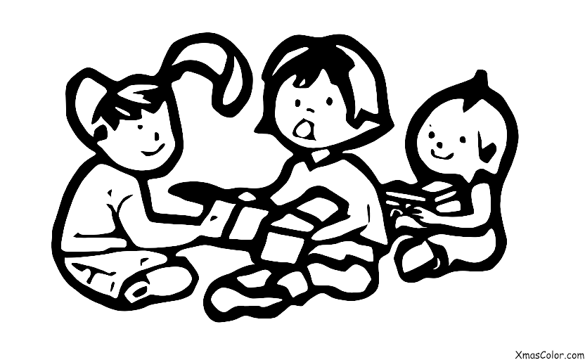 Noël / Offrir: Un enfant ouvrant un cadeau