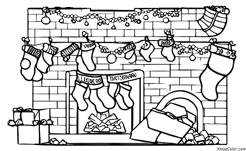Noël / Ornements de Noël: Un bas de Noël