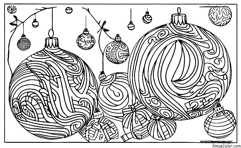 Noël / Ornements de Noël: Un grand ornement rouge brillant de Noël