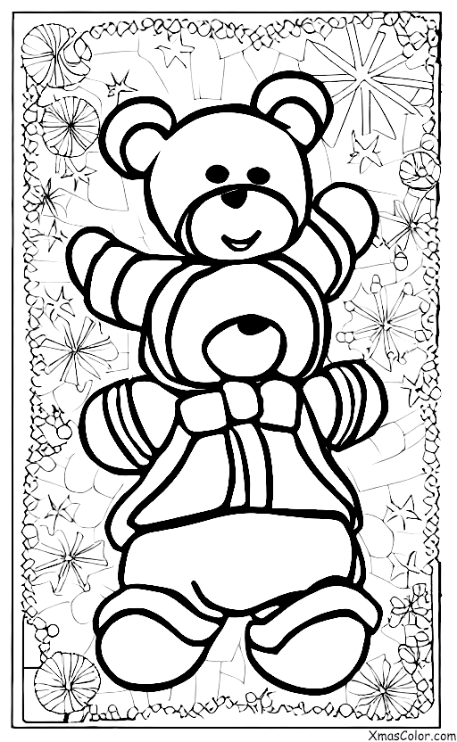 Noël / Ornements de Noël: Un petit ours en peluche mignon