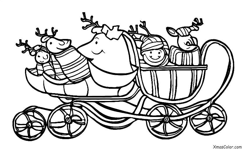 Noël / Ornements de Noël: Un traîneau