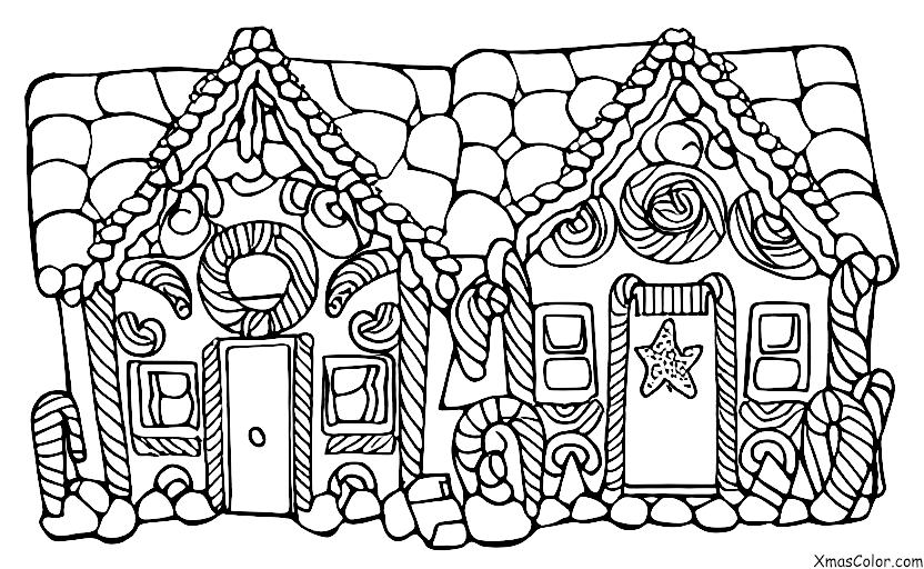 Noël / Parties de Noël: Faire des maisons en pain d'épices
