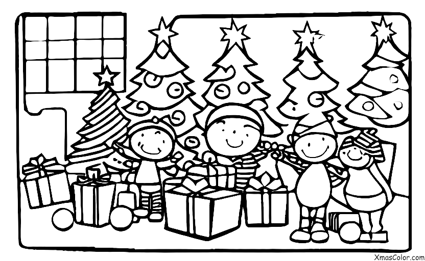 Noël / Parties de Noël: Ouvrir des cadeaux