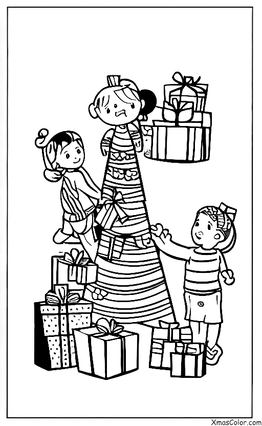 Noël / Parties de Noël: Ouvrir les cadeaux