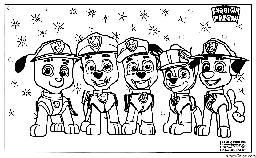 Noël / Pat' Patrouille Noël: Les chiots de Patrouille de Chiens décorant l'arbre de Noël