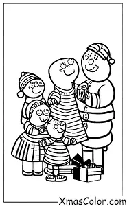Noël / Peppa Pig Noël: Peppa et sa famille ouvrant les cadeaux le jour de Noël
