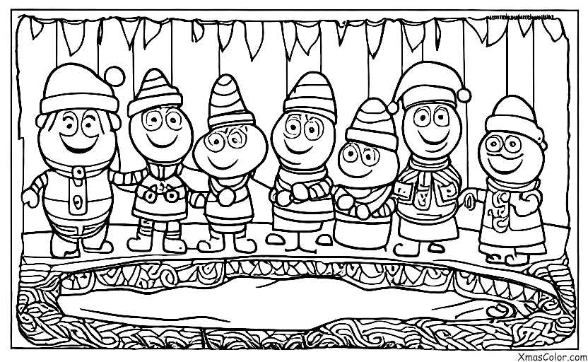 Noël / Peppa Pig Noël: Peppa et ses amis patinent sur le bassin gelé