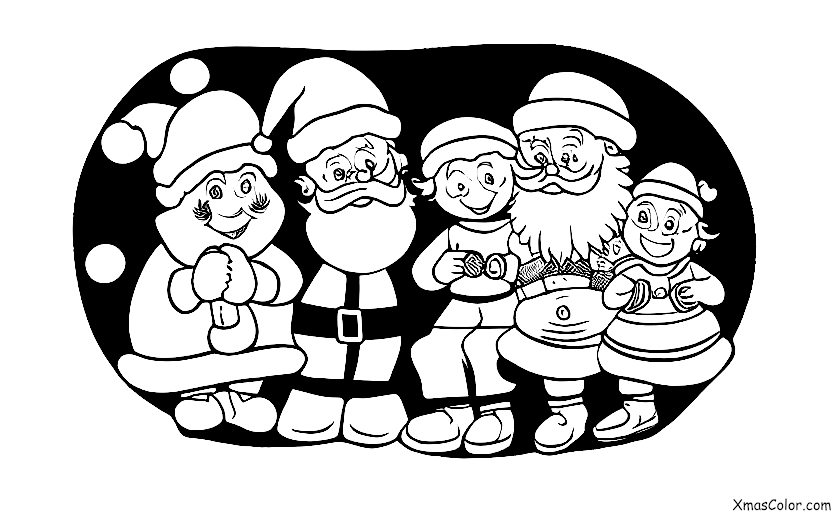 Noël / Père Noël: Les enfants rencontrant le Père Noël au centre commercial