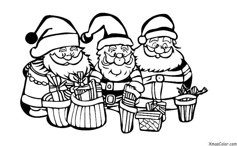Noël / Père Noël: Père Noël dans son atelier