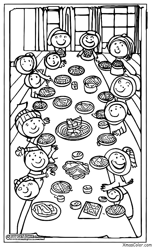 Noël / Pétards de Noël: Une famille qui tire des Crackers de Noël