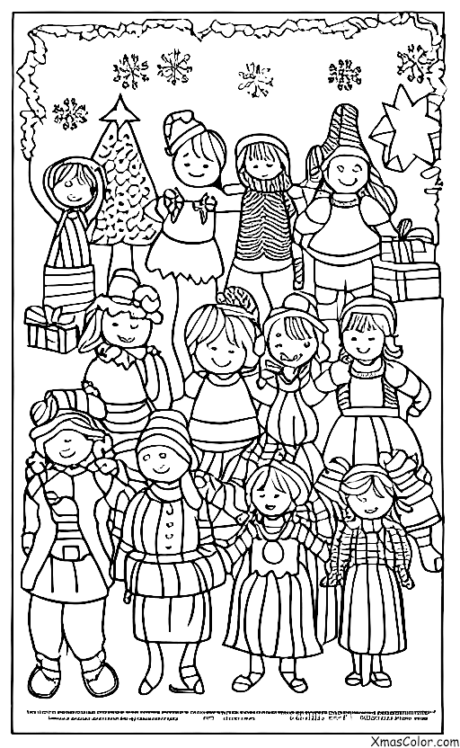 Noël / Pièces de Noël: Un groupe d'enfants qui joue une pièce de Noël