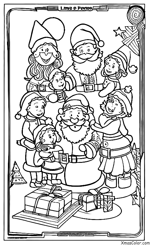 Noël / Pôle Nord: Les lutins et le Père Noël au Pôle Nord