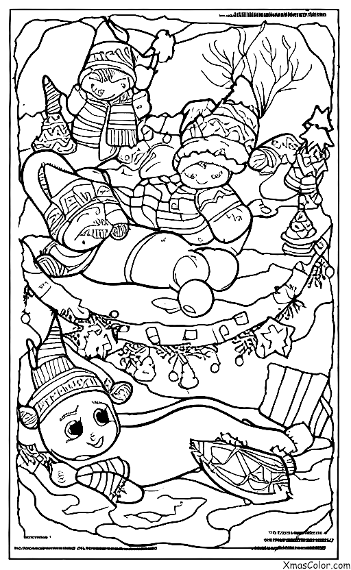 Noël / Pôle Nord: Les rennes au pôle Nord