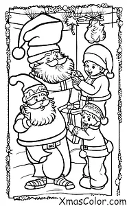 Noël / Pôle Nord: Père Noël et ses lutins se préparent pour Noël