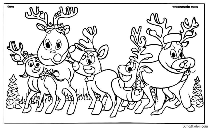 Noël / Rudolph le renne au nez rouge: Rudolph avec ses amis rennes