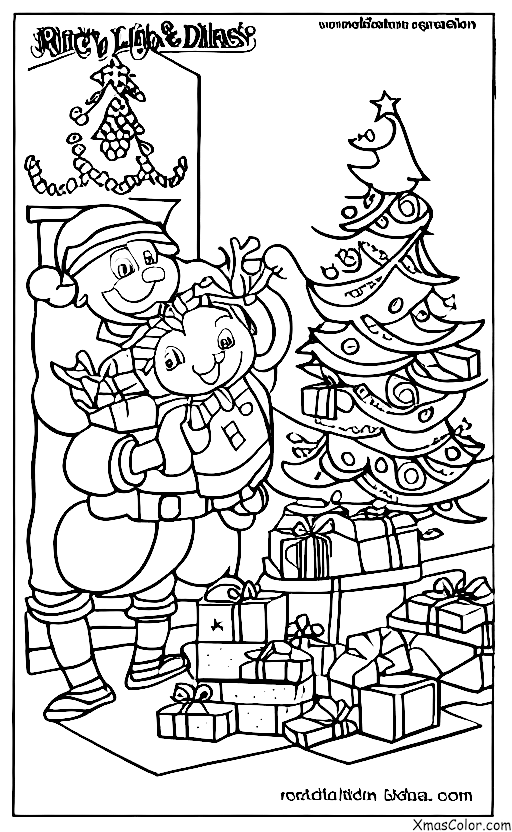 Noël / Rudolph le renne au nez rouge: Rudolph et le Père Noël livrent des cadeaux