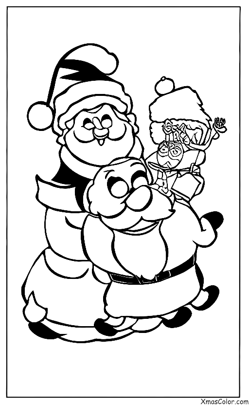 Noël / Rudolph le renne au nez rouge: Rudolph et Santa décorant l'arbre