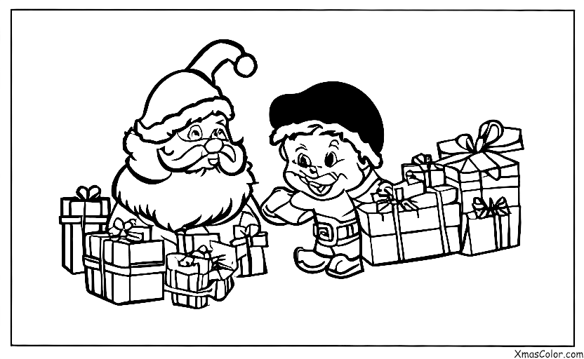 Noël / Rudolph: Papa Noël ramasse des jouets de l'atelier