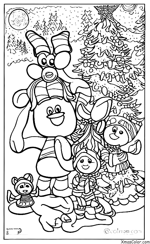 Noël / Rudolph: Rudolph avec les autres rennes