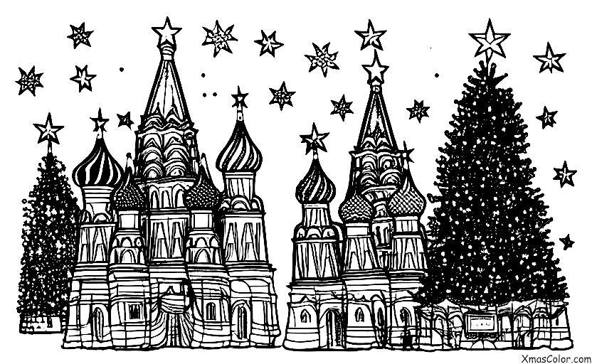 Noël / Sapins de Noël du monde entier: Sapin de Noël dans la Place Rouge, Moscou