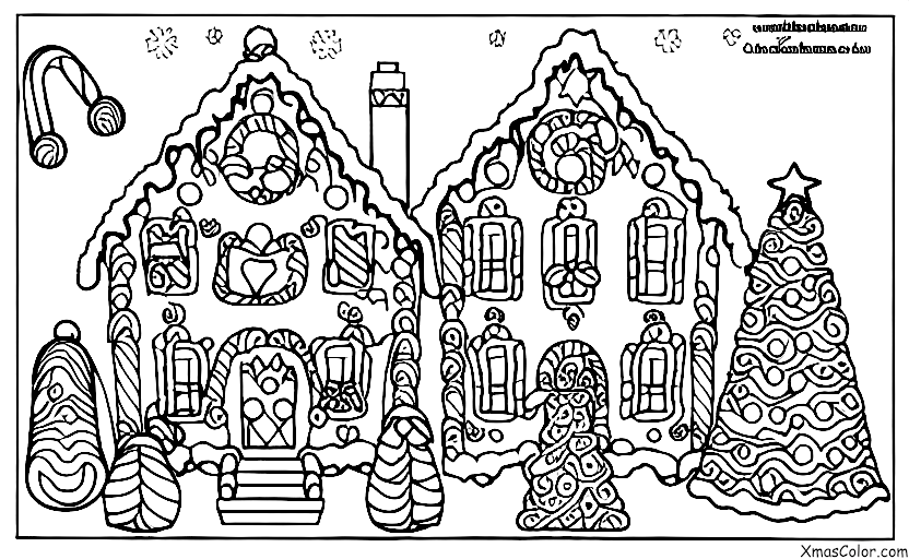 Noël / Sapins de Noël: La maison en pain d'épice