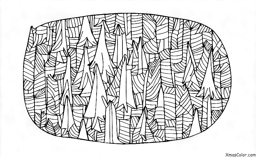 Noël / Sapins de Noël: Sapins de Noël dans une Forêt