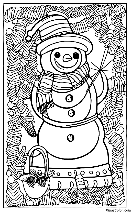 Noël / Sapins de Noël: Un bonhomme de neige