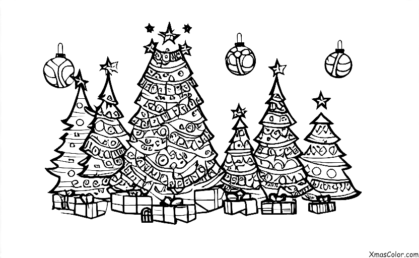 Noël / Sapins de Noël: Un grand sapin de Noël place du village
