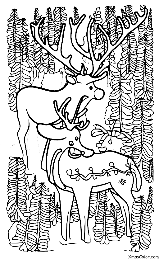 Noël / Sapins de Noël: Un renne