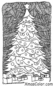 Noël / Sapins de Noël: Un sapin de Noël dans une forêt