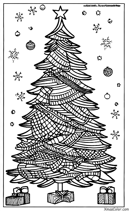 Noël / Sapins de Noël: Un sapin de Noël fait maison