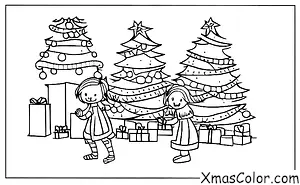 Noël / Sapins de Noël: Une famille