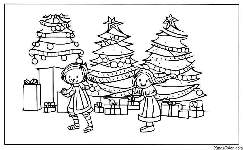 Noël / Sapins de Noël: Une famille