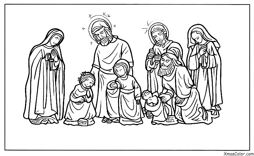 Noël / Scène de la nativité: La scène de la nativité avec Joseph