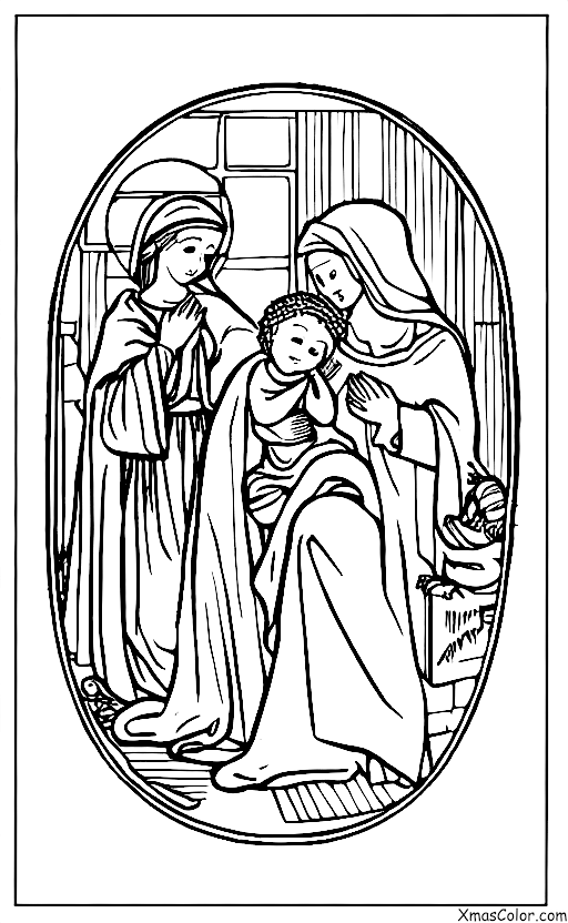 Noël / Scène de la nativité: La scène de la Nativité avec Marie