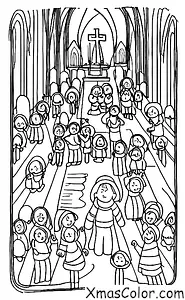 Noël / Silence éternel: Le chant Nuit silencieuse dans une église
