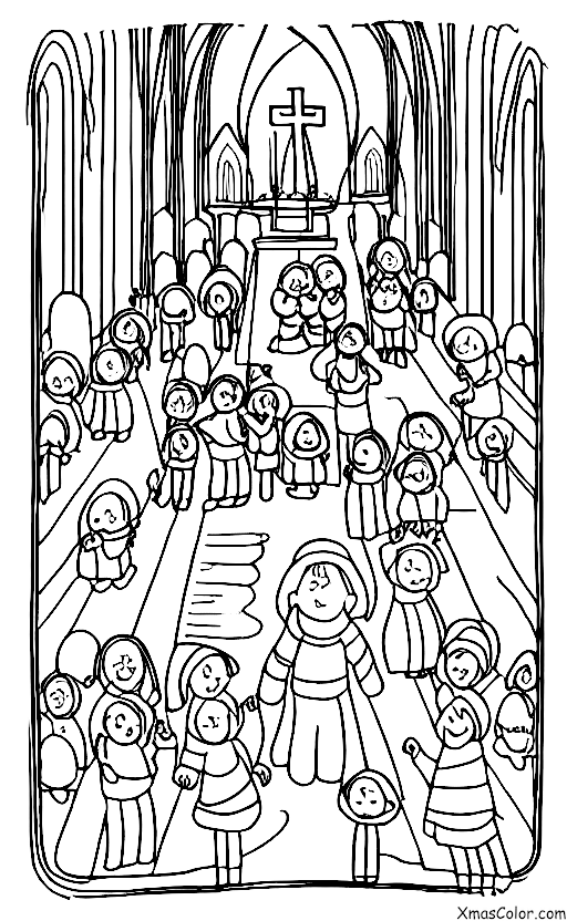 Noël / Silence éternel: Le chant Nuit silencieuse dans une église